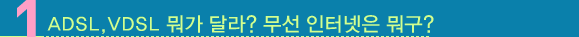 ADSL, VDSL ���� �޶�? �������ͳ��� �?